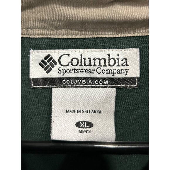 Columbia Mens Cotton Button-Up Shirt Forest Green Sz XL - Picture 5 of 8